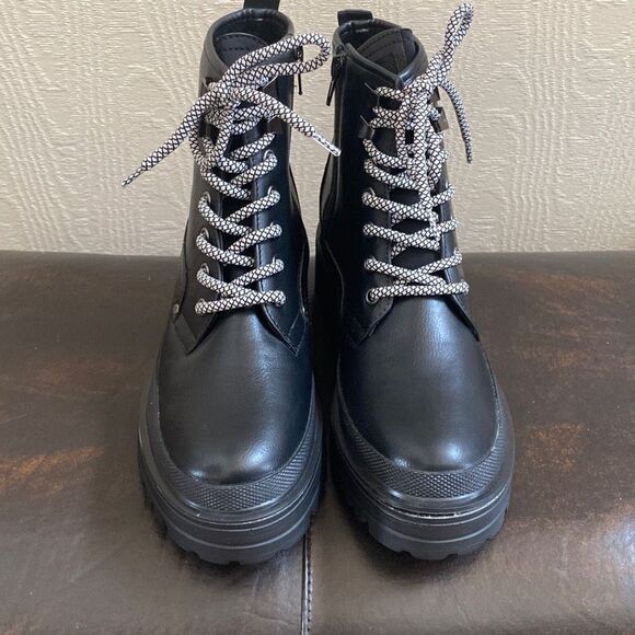 ShuShop Black Ymelda Combat Boots Size 8 NEW - Picture 3 of 9